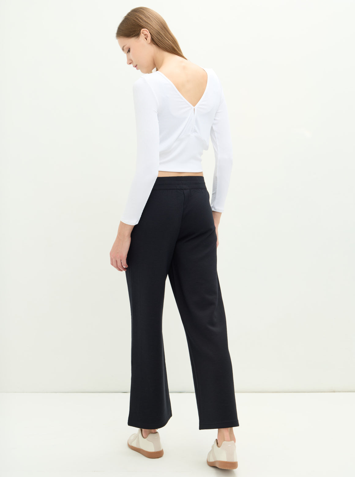 SLOW LIFE 兩穿柔彈羅紋上衣_White T357