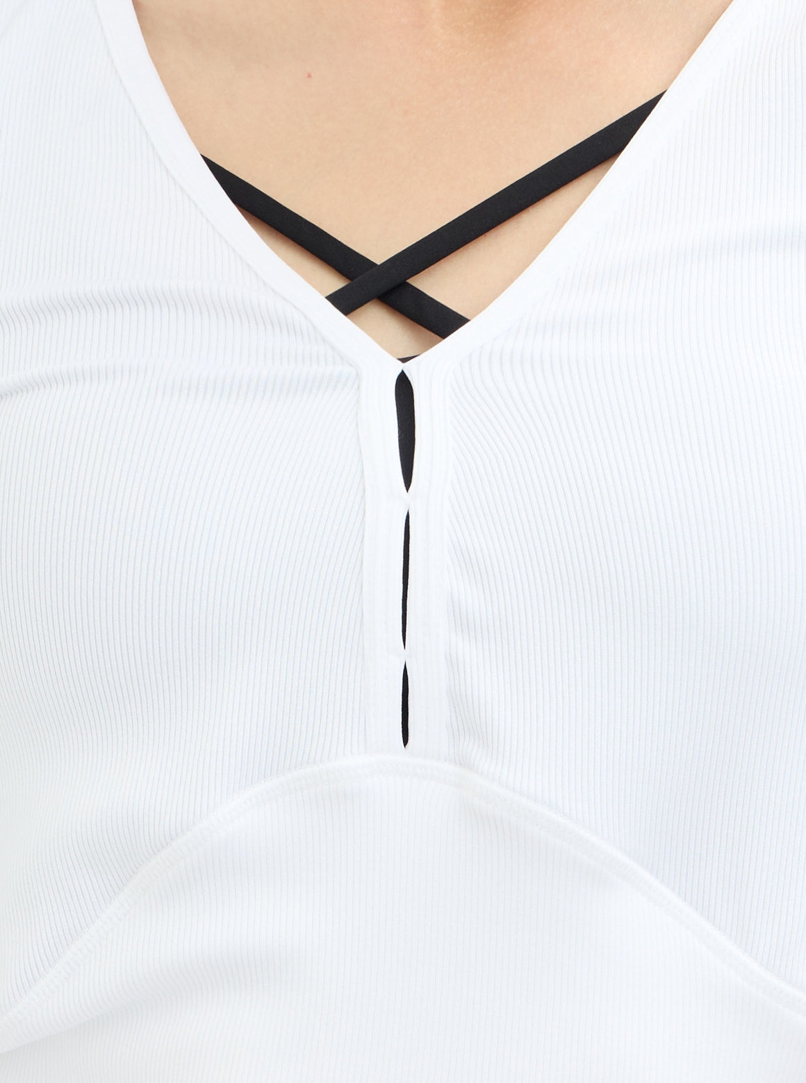 SLOW LIFE 兩穿柔彈羅紋上衣_White T357