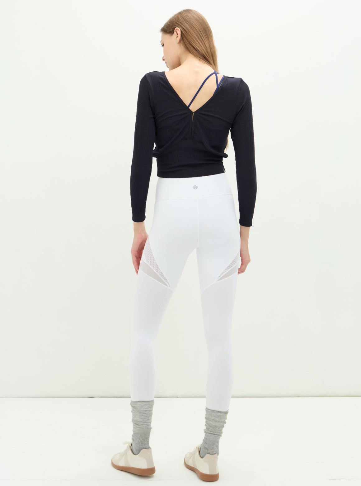 SLOW LIFE 兩穿柔彈羅紋上衣_Black T357