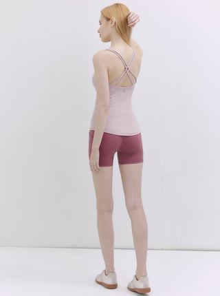 DAILY MUSE 纖細交織美背背心_Pastel Pink T161 - S2N ACTIVE