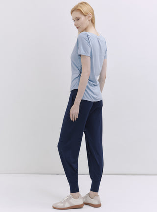 SIDE NOTE 隨性抓褶修身上衣_Dutch Blue T247 - S2N ACTIVE