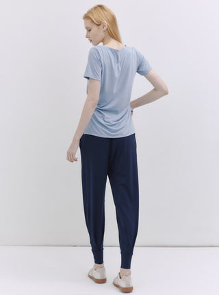 SIDE NOTE 隨性抓褶修身上衣_Dutch Blue T247 - S2N ACTIVE
