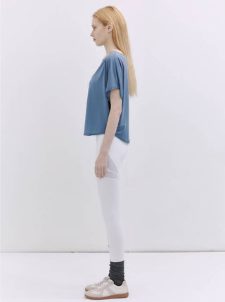 ALL DAY 一字領典雅上衣_Ash Blue T295 - S2N ACTIVE