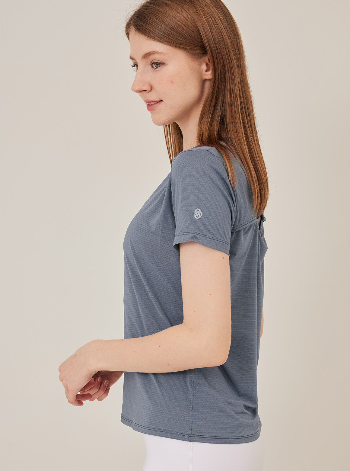 FOREVER LAUGH 銀纖垂感抽褶上衣_Dutch Blue T239 - S2N ACTIVE